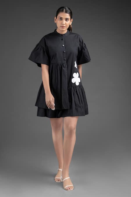 House of Manaa Cotton Gathered Dress 