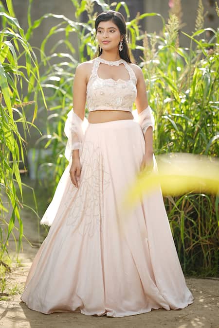 House Of TA-YA Bead Placement Embellished Lehenga Set 
