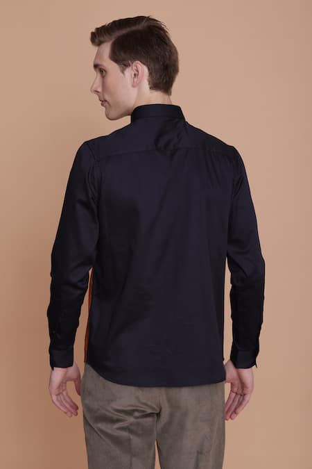 Lacquer Embassy Color Block Placement Chequered Shirt 