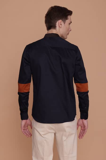 Lacquer Embassy Contrast Patch Work Chequered Shirt 