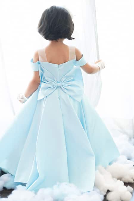 Shop Ruchika Lath Label Blue Brocade Sequins Frozen Starry Embellished Satin Gown at Aza Fashions Shop_Ruchika Lath Label_Blue Brocade Sequins Frozen Starry Embellished Satin Gown _at_Aza_Fashions