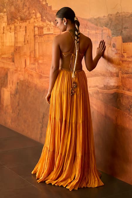 Punit Balana Resham & Coin Embroidered Maxi Dress 