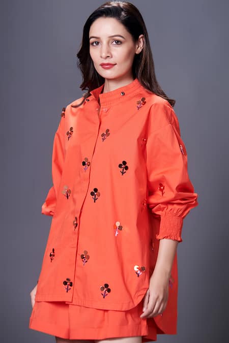 Deepika Arora Cotton Embroidered Shirt 