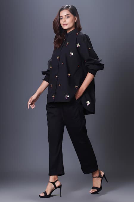 Deepika Arora Hand Embroidered Cotton Shirt 