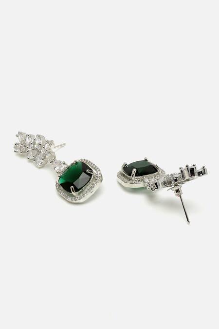 Buy Dugran By Dugristyle Green Diamonds, Stones Vine Natural Encrusted Dangler Earrings Online at Aza Fashions Buy_Dugran By Dugristyle_Green Diamonds, Stones Vine Natural Encrusted Dangler Earrings_Online_at_Aza_Fashions