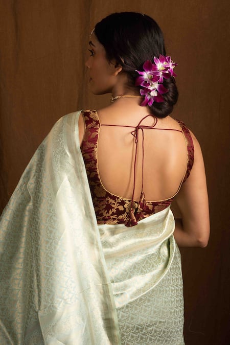 Devissha Floral Brocade Pattern Blouse 