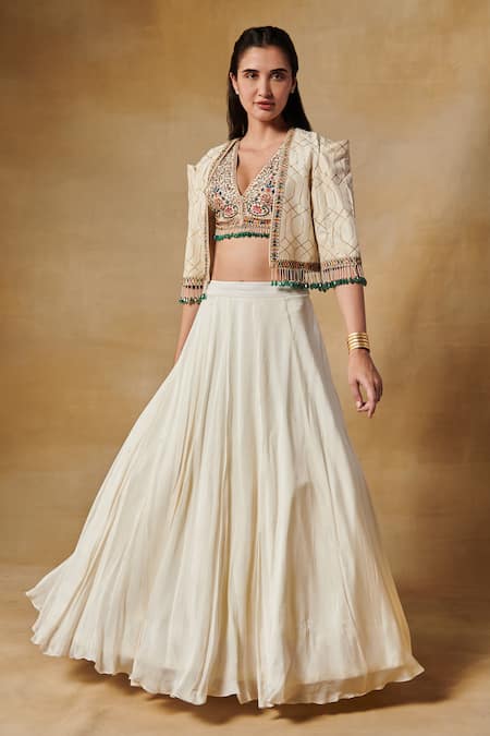 Elegant Lehenga Blouse With Jacket, Lehenga With Long Blouse, Indian  Wedding Bridesmaids Party Wear Lehenga, Stitched Lehenga Choli - Etsy