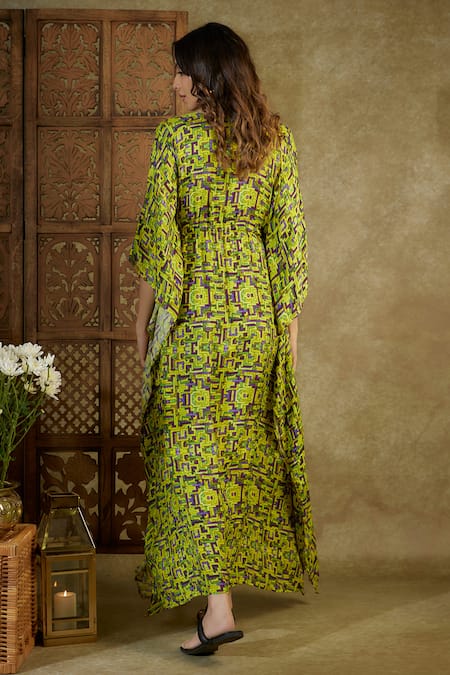 Mehak Murpana Geometric Print Kaftan 