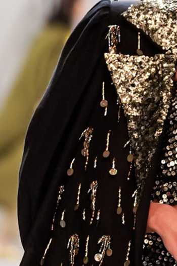 Buy Rara Avis Black Wool Embroidery Dabka Notched Lapel Collar Hand Overlay Online at Aza Fashions Buy_Rara Avis_Black Wool Embroidery Dabka Notched Lapel Collar Hand Overlay_Online_at_Aza_Fashions