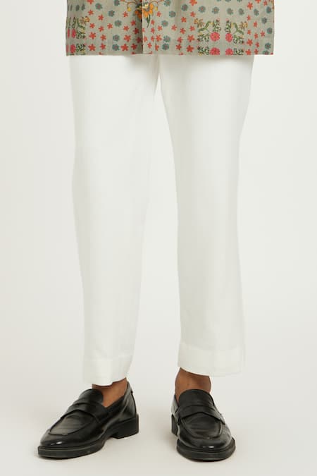 Buy Nautanky Grey Handloom , Embroidery Flower Print Short Kurta With Pant Online at Aza Fashions Buy_Nautanky_Grey Handloom , Embroidery Flower Print Short Kurta With Pant _Online_at_Aza_Fashions