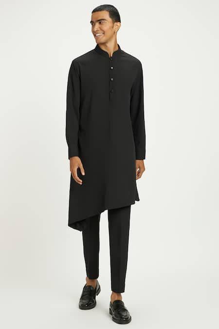 Nautanky Raven Asymmetric Kurta With Pant 