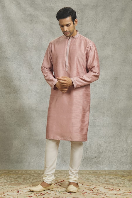 Aariyana Couture Pink Silk Mirrors Flora Embroidered Bundi Kurta Set Online at Aza Fashions Aariyana Couture_Pink Silk Mirrors Flora Embroidered Bundi Kurta Set _Online_at_Aza_Fashions