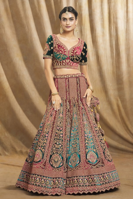 Winter Velvet Lehenga Perfect For a Cozy Winter Wedding