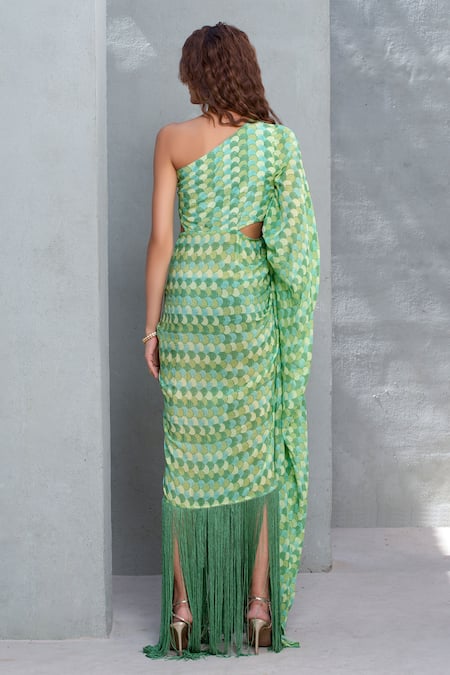 Rishi and Vibhuti Pixie Leaflet Cut-Out Dress 