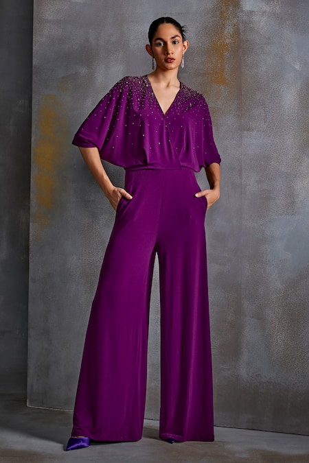 Lavender jumpsuit 2025 for wedding