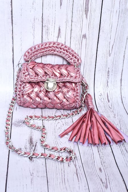 Bijit Woven Metallic Mini Sling Bag 