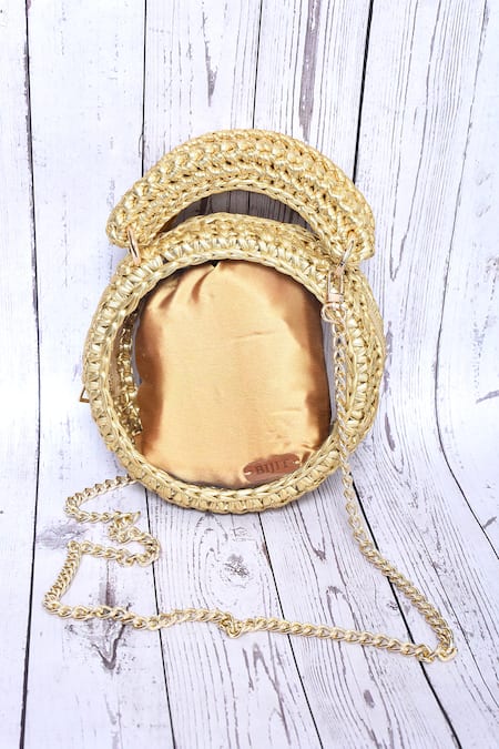 Bijit Round Shaped Metallic Sling Bag 