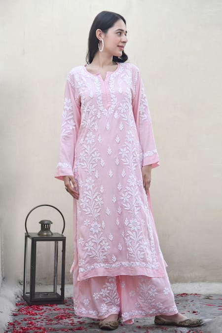 House of Chikankari Malak Chikankari Kurta With Pant 