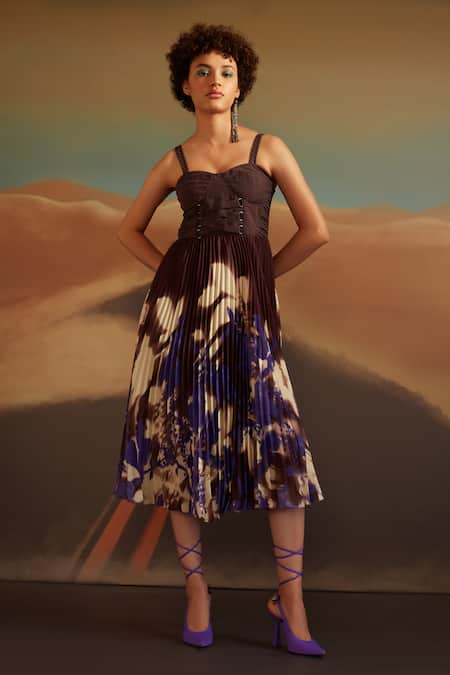 Verb By Pallavi Singhee Printed Corset Dress 
