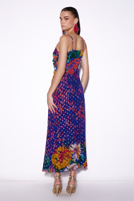 Verb By Pallavi Singhee Abstract Print Ruched Dress 