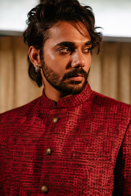 Ankita Shahabadi Arisa Hand Kantha Bandhgala 