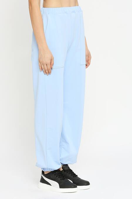 Shop_Emblaze_Blue Looper Plain Jogger Pant _Online_at_Aza_Fashions