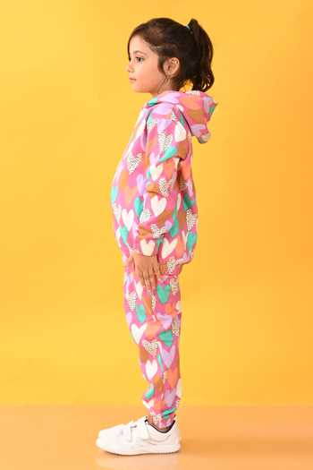 Buy_Anthrilo_Purple Cotton, Fleece Heart Print Hoodie And Joggers Set_Online_at_Aza_Fashions