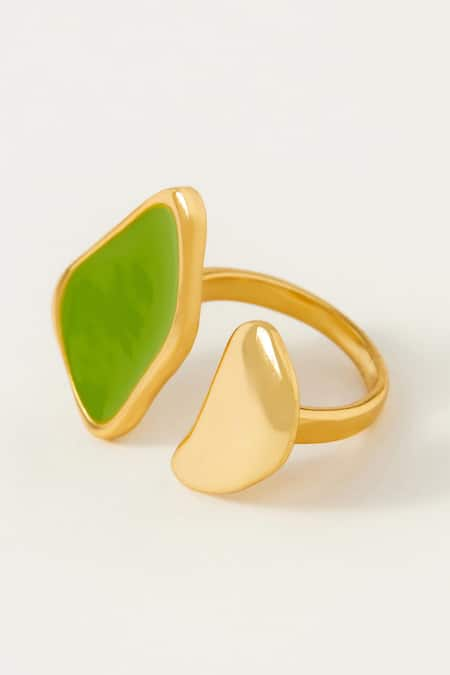 Voyce Jewellery St Lucia Abstract Shaped Enameled Ring 