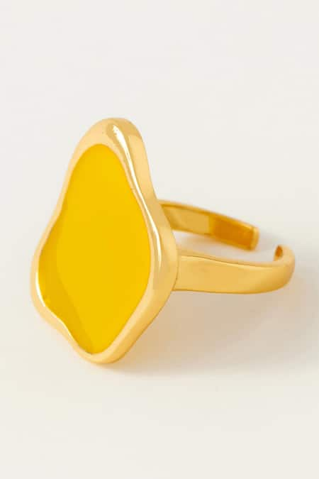 Voyce Jewellery Noosa Abstract Pattern Enameled Ring 