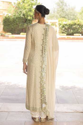 Arpita Mehta Mirror & Thread Embroidered Kurta Set 