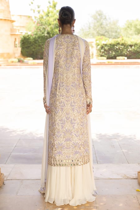 Arpita Mehta Thread Embroidered Kurta Sharara Set 