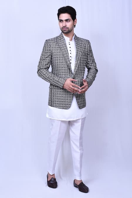 Arihant Rai Sinha Embroidered Coat With Short Kurta Set 