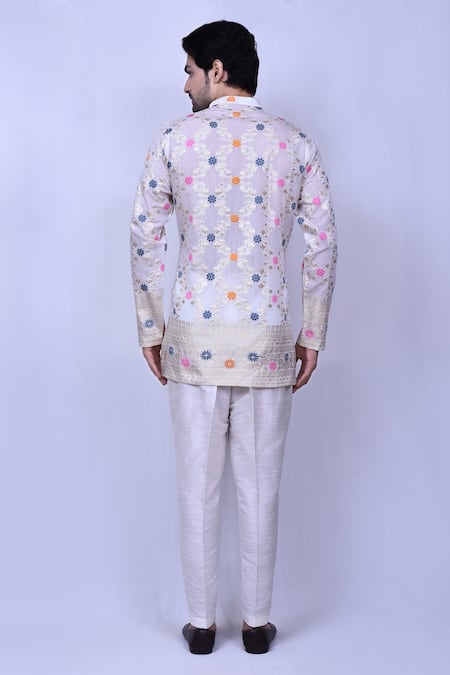 Arihant Rai Sinha Floral Vine Embroidered Short Kurta 