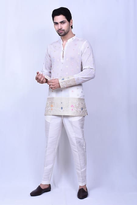 Arihant Rai Sinha Floral Embroidered Short Kurta 