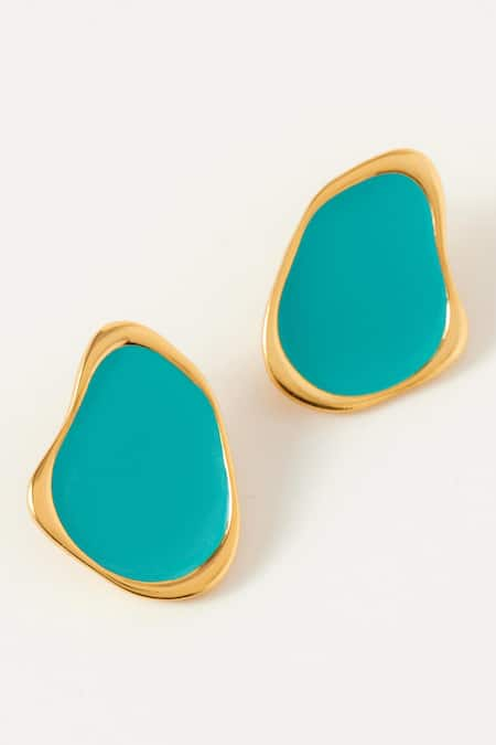 Voyce Jewellery Miami Geometric Shaped Stud Earrings 