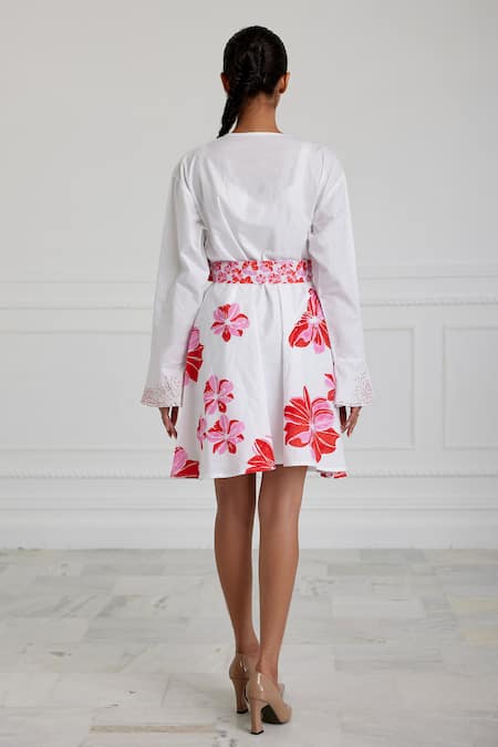 Pallavi Kandoi Floral Pattern Jacket Dress 