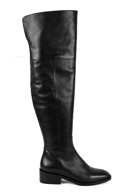 Vanilla Moon_Black Paris Solid Long Boots _Online_at_Aza_Fashions