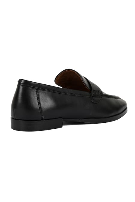 Shop_Vanilla Moon_Black Archer Solid Loafers_Online_at_Aza_Fashions