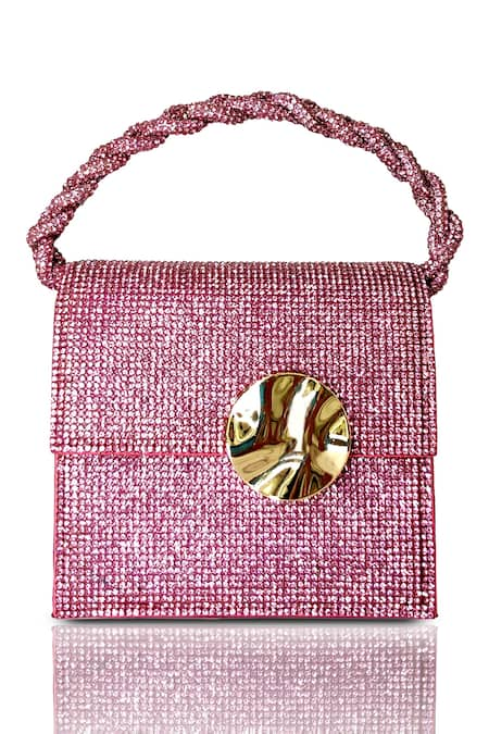 X Feet Above Pink Embellished Bijoux Structured Mini Bag 