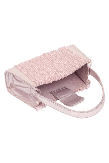 X Feet Above_Pink Beads Prism Tassel Embellished Bag _Online_at_Aza_Fashions
