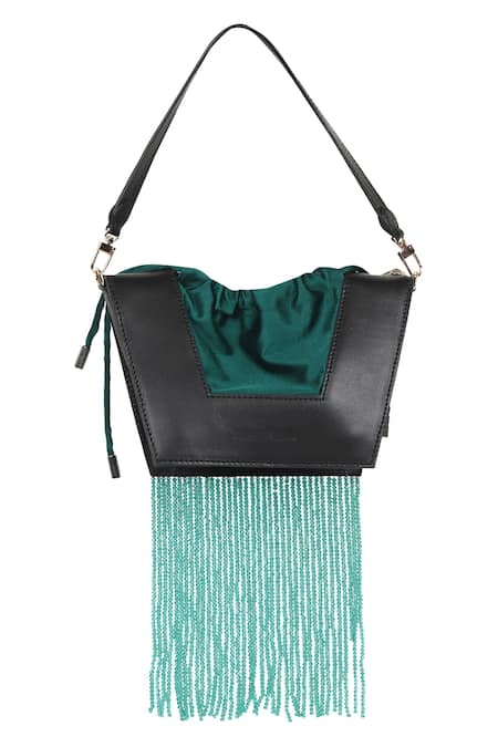 X Feet Above Trapeze Crystal Embellished Bag 