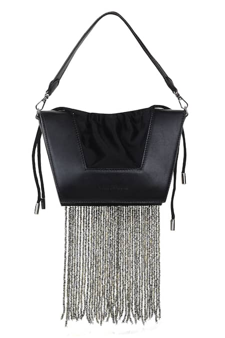 SJ20309 Soft Leather Fringe Hobo/Crossbody Bag With Tassel