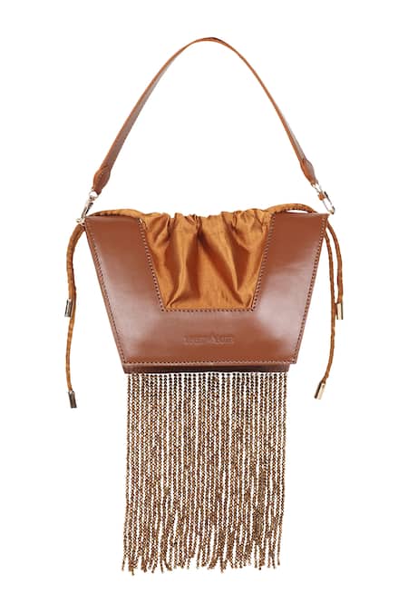 X Feet Above Trapeze Tassel Embellished Bag 