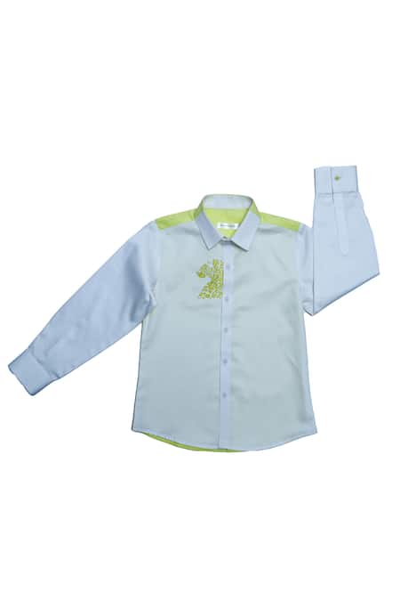 Partykles Cheetah Placement Embroidered Shirt 