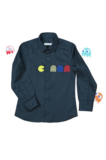 Partykles Packman Thread Embroidered Shirt 