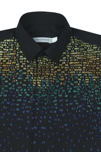 Partykles Black Cotton Satin Embroidery Abstract Thread Shirt Online at Aza Fashions Partykles_Black Cotton Satin Embroidery Abstract Thread Shirt _Online_at_Aza_Fashions