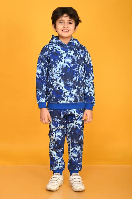 Anthrilo Tie-Dye Print Hoodie & Jogger Set 