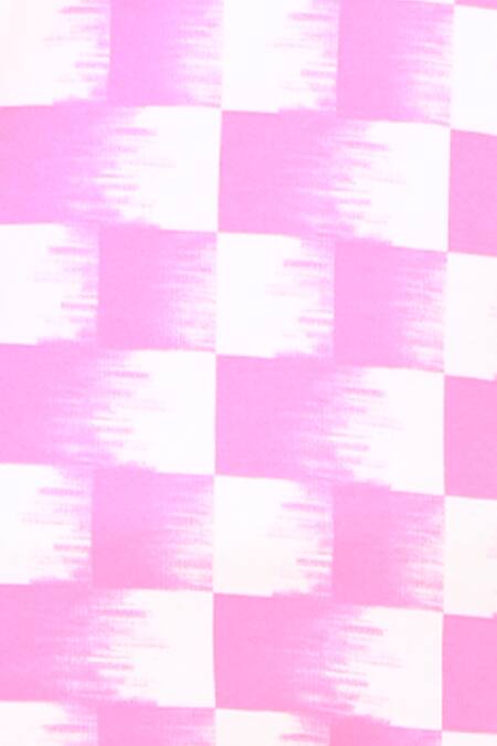 Buy_Anthrilo_Pink Cotton Checkered Zipper Hoodie And Jogger Set_Online_at_Aza_Fashions