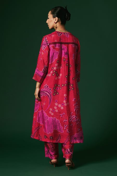 Arte-Alter Rose Printed Kurta & Pant Set 