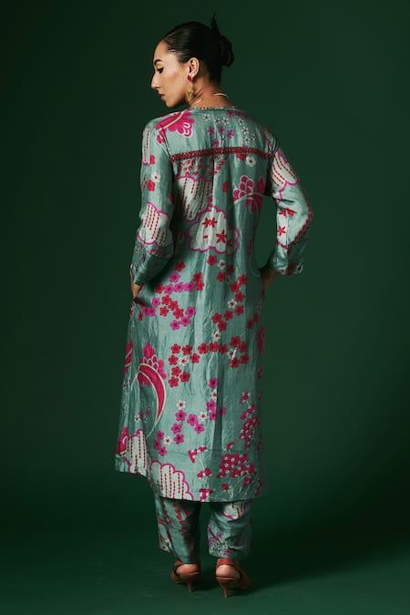 Arte-Alter Jasmine Printed Kurta & Pant Set 